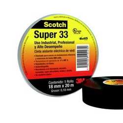 CINTA AISLAR SUPER SCOTCH 33 - 18MMX20M 3M