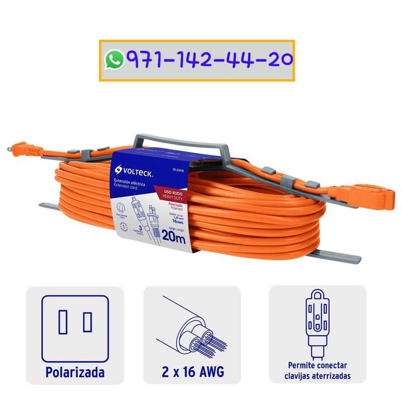 Extensión Electrica de Uso RUDO - de 12, 15 y 20 mts